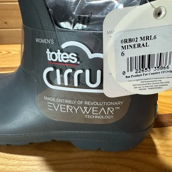 Totes Chelsea Rain Boots Womens Every Wear Casual Ankle Gray Rubber NEW - Picture 4 of 9